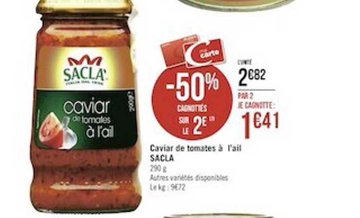 caviar de tomates à l'ail sacla