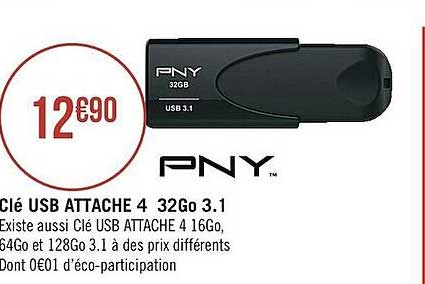 clé usb attache 4 32go 3.1 pny