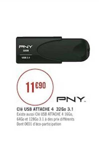 clé usb attache 4 32go 3.1 pny