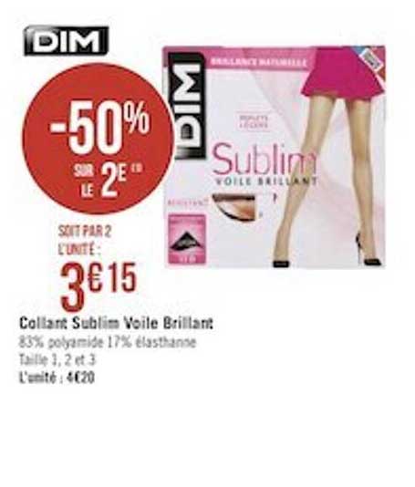 collant sublim voile brillant dim