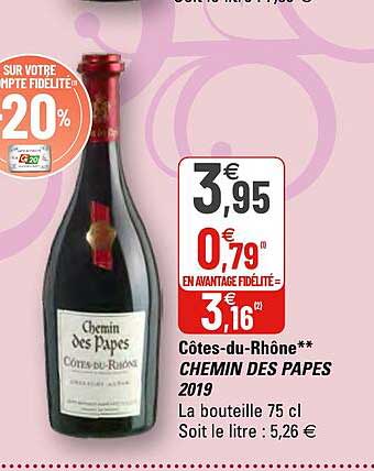 côtes-du-rhône chemin des papes 2019