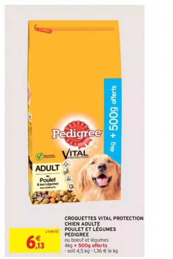 Croquettes Vital Protection Chien Adulte Poulet Et Légumes Pedigree