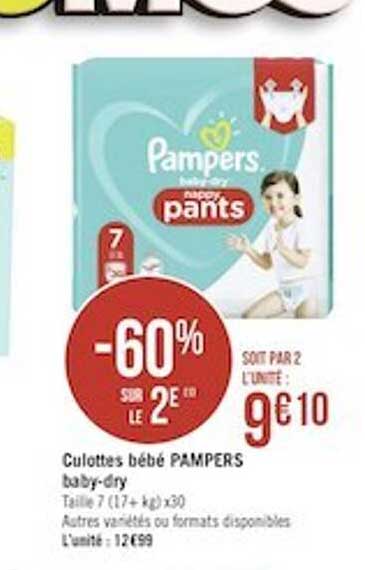 culottes bébé pampers baby-dry