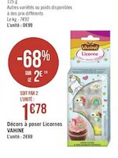 décors à poser licornes vahiné