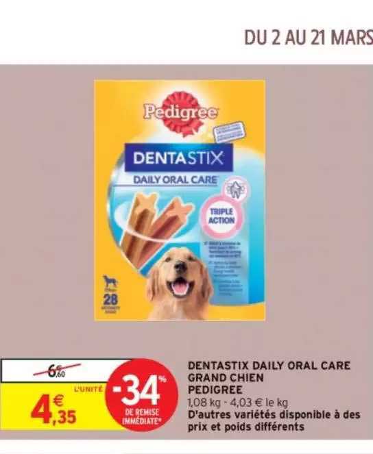 dentastix daily oral care grand chien pedigree
