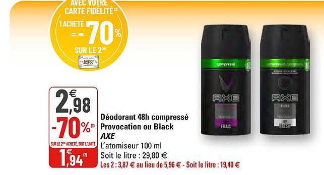 Déodorant 48h Compressé Provocation Ou Black Axe