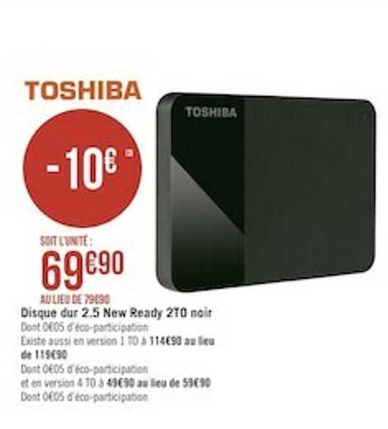 disque dur 2.5 new ready 2to noir