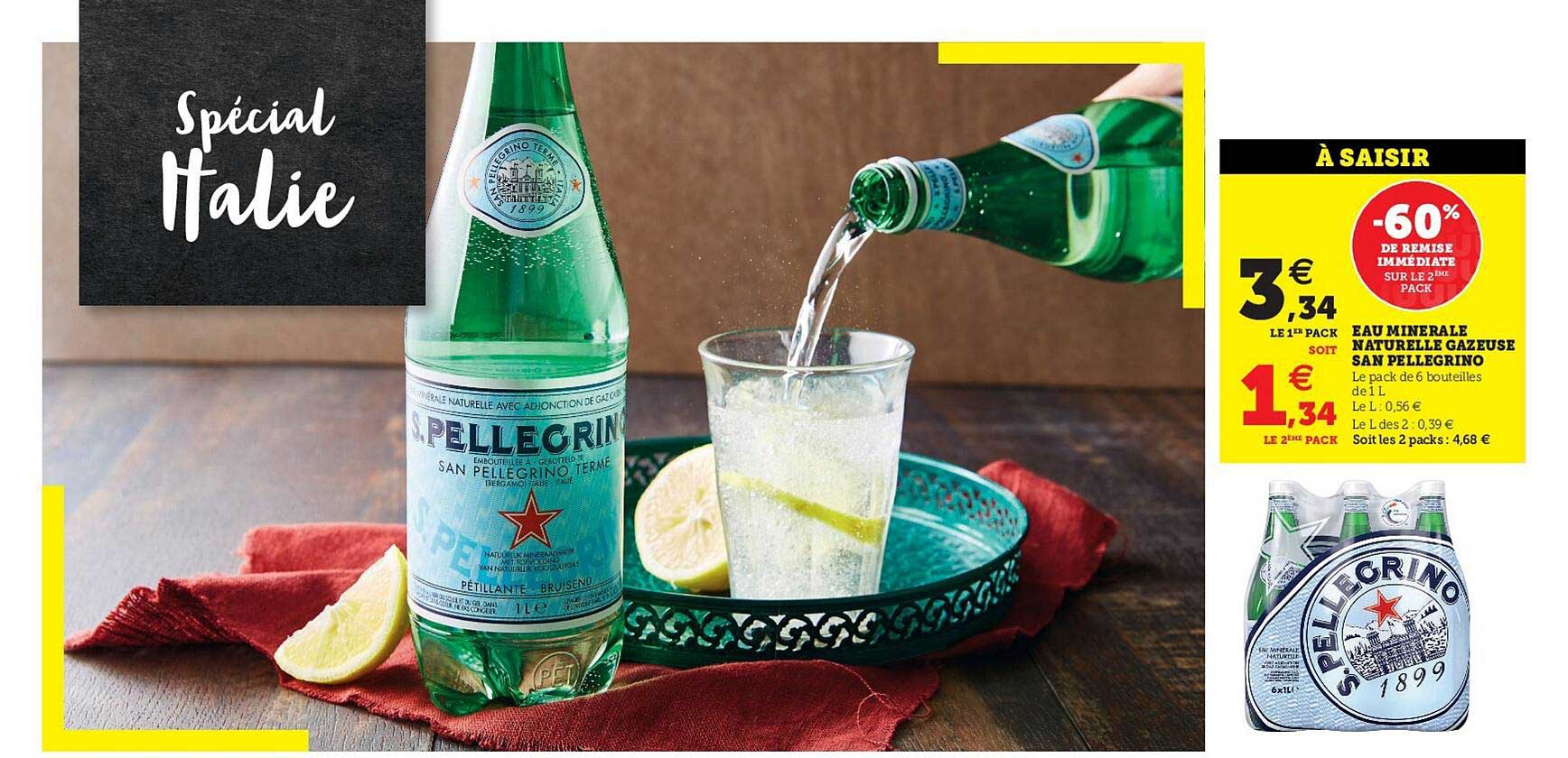 Eau Minérale Naturelle Gazeuse San Pellegrino