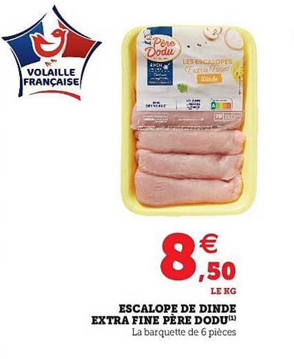 escalope de dinde extra fine père dodu
