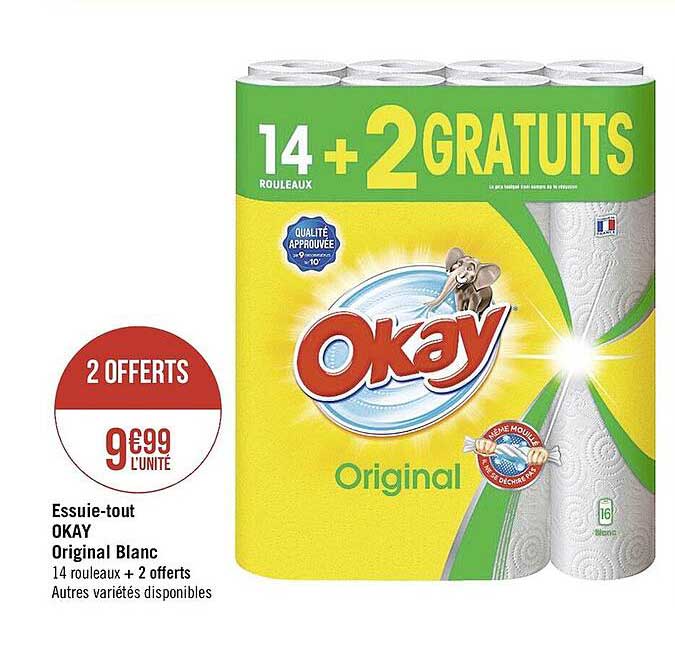 essuie-tout okay original blanc