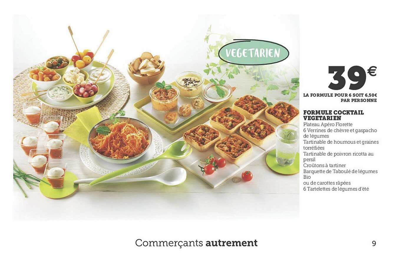 formule cocktail végétarien