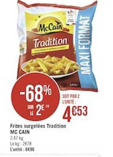 frites surgelées tradition mc cain
