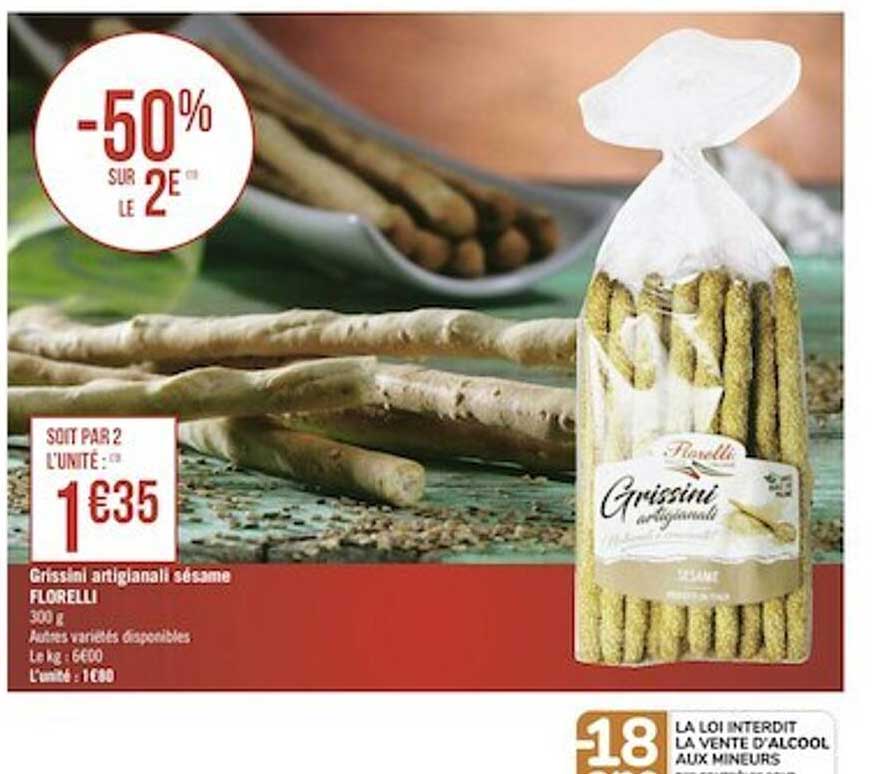 grissini artigianali sésame florelli