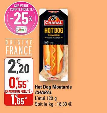 Hot Dog Moutarde Charal
