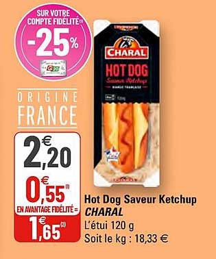 hot dog saveur ketchup charal