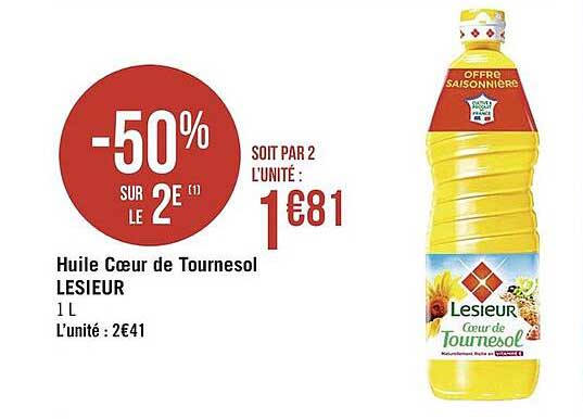Huile Cœur De Tournesol Lesieur