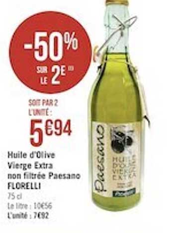 huile d'olive vierge extra mon filtrée paesano  florelli