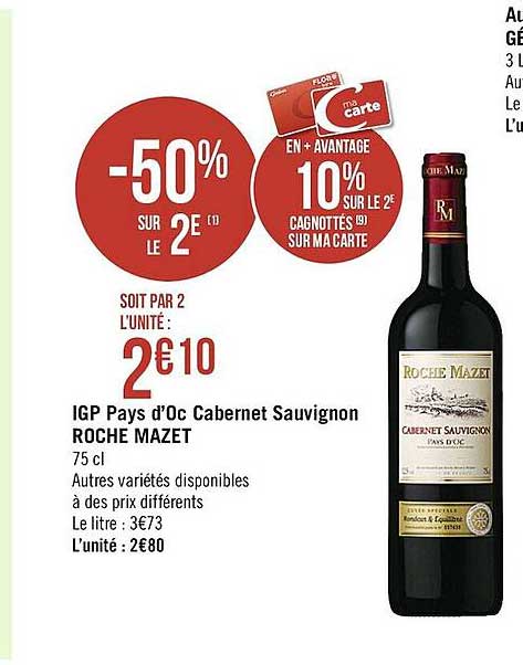 igp pays d'oc cabernet sauvignon roche mazet