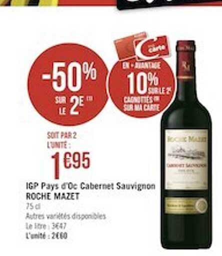 igp pays d'oc cabernet sauvignon roche mazet