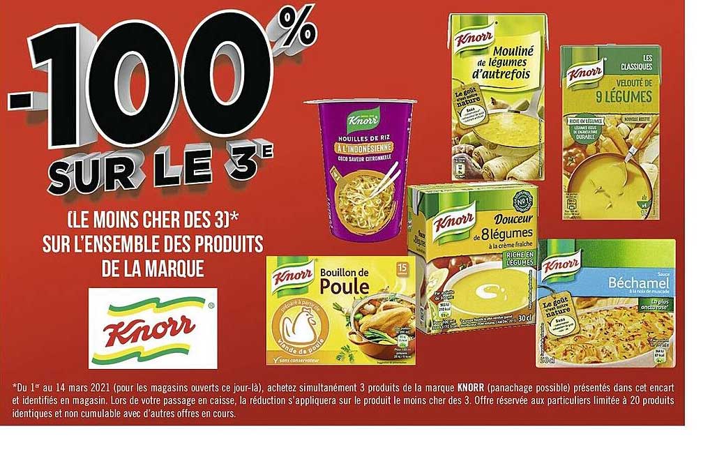 l'ensemble des produits de la marque knorr