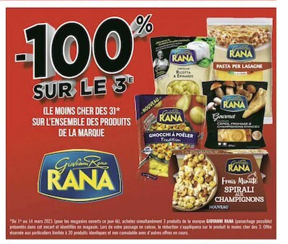 l'ensemble des produits de la marque rana