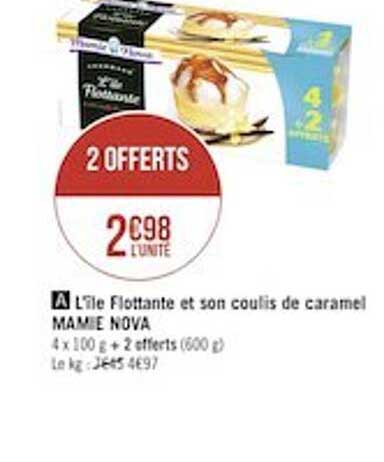 l'île flottante et son coulis de caramel mamie nova