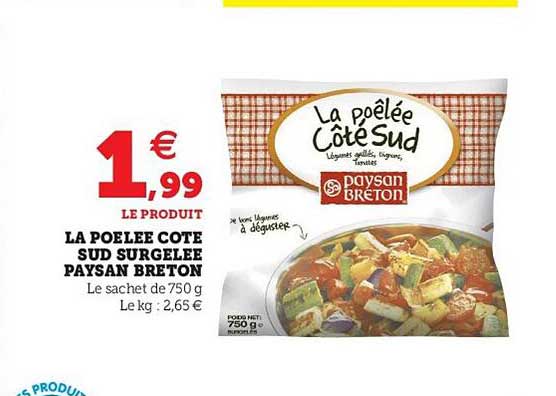 la poêlée côte sud surgelée paysan breton