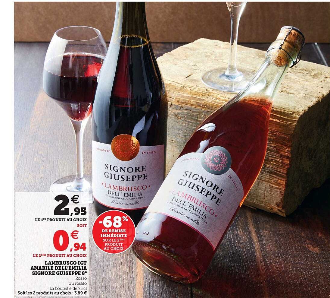 lambrusco igt amabile dell'emilia signore guiseppe 8°