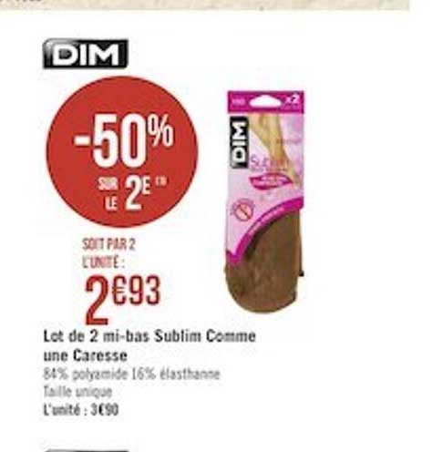 Lot De 2 Mi-bas Sublim Comme Une Caresse Dim