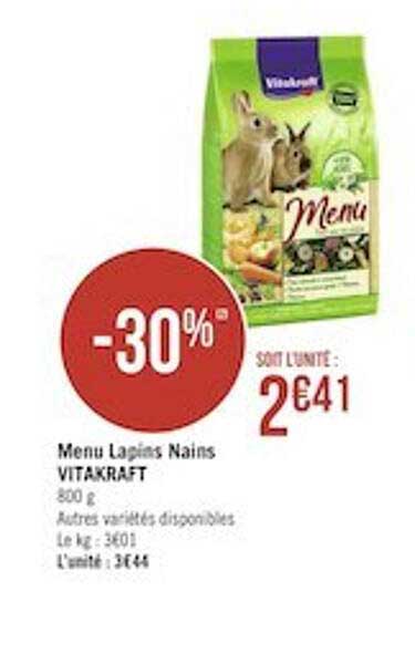Menu Lapins Nains Vitakraft