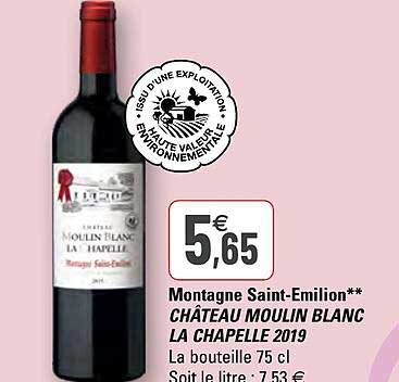 montagne saint-emilion château moulin blanc la chapelle 2019