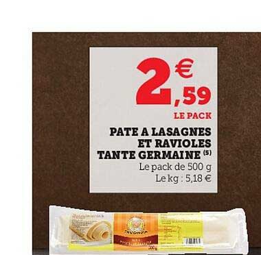 pâte à lasagnes et ravioles tante germaine