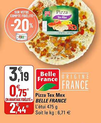 pizza tex mex belle france