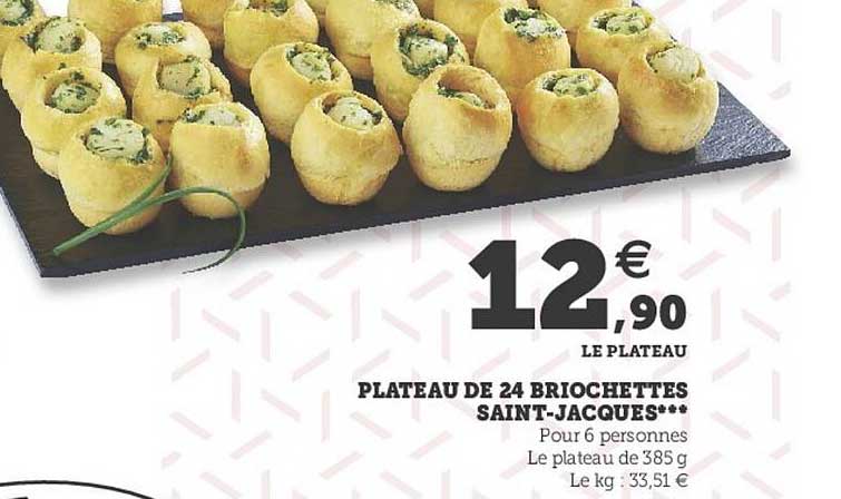 plateau de 24 briochettes saint-jacques