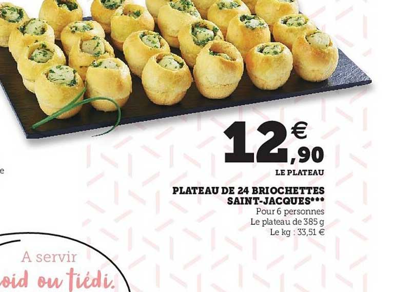 plateau de 24 briochettes saint-jacques
