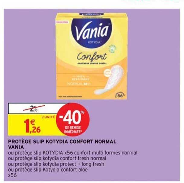 protège slip kotydia confort normal vania
