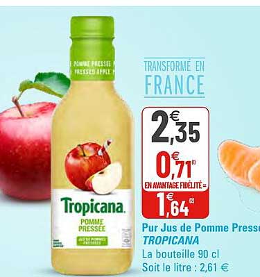 pur jus de pomme pressée tropicana