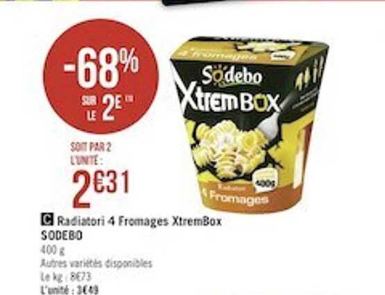 radiatori 4 fromages xtrembox sodebo