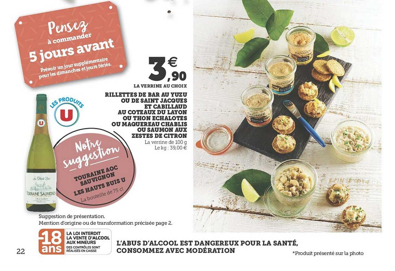 Rillettes De Bar Au Yuzu Ou De Saint Jacques Et Cabillaud Au Coteaux De Layon Ou Thon échalotes Ou Maquereau Chablis Ou Saumon Aux Zeste De Citron