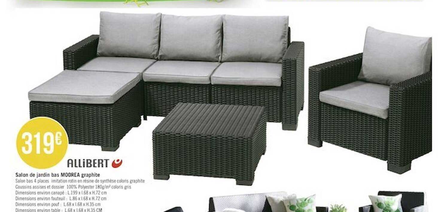 salon de jardin bas moorea graphite allibert