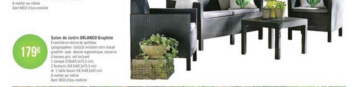 salon de jardin orlando graphite