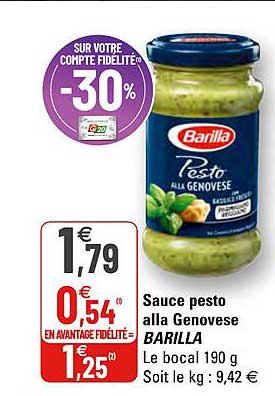 sauce pesto alla genovèse barilla