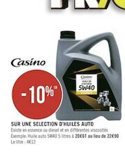 selection d'huiles auto