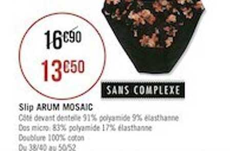 slip arum mosaic sans complexe