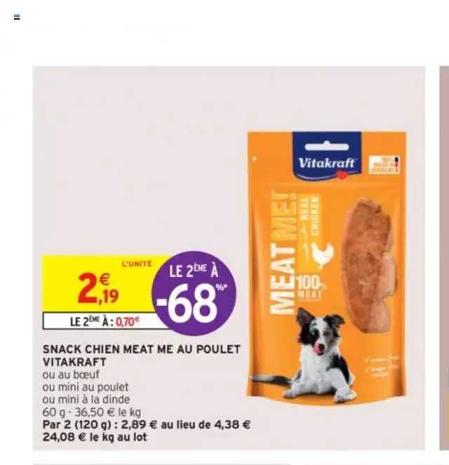snack chien meat me au poulet vitakraft