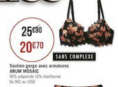 soutien gorge avec armatures arum mosaic sans complexe