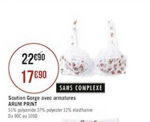 soutien gorge avec armatures arum print sans complexe