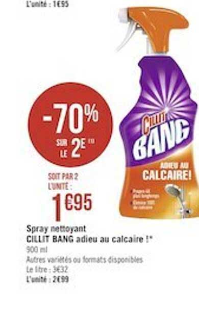 spray nettoyant cillit bang adieu au calcaire