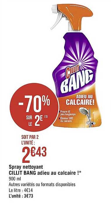 spray nettoyant cillit bang adieu au calcaire