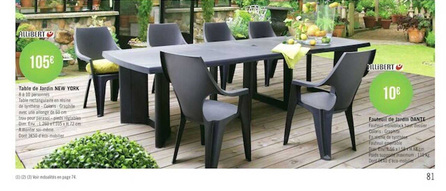 table de jardin new york, fauteuil de jardin dante